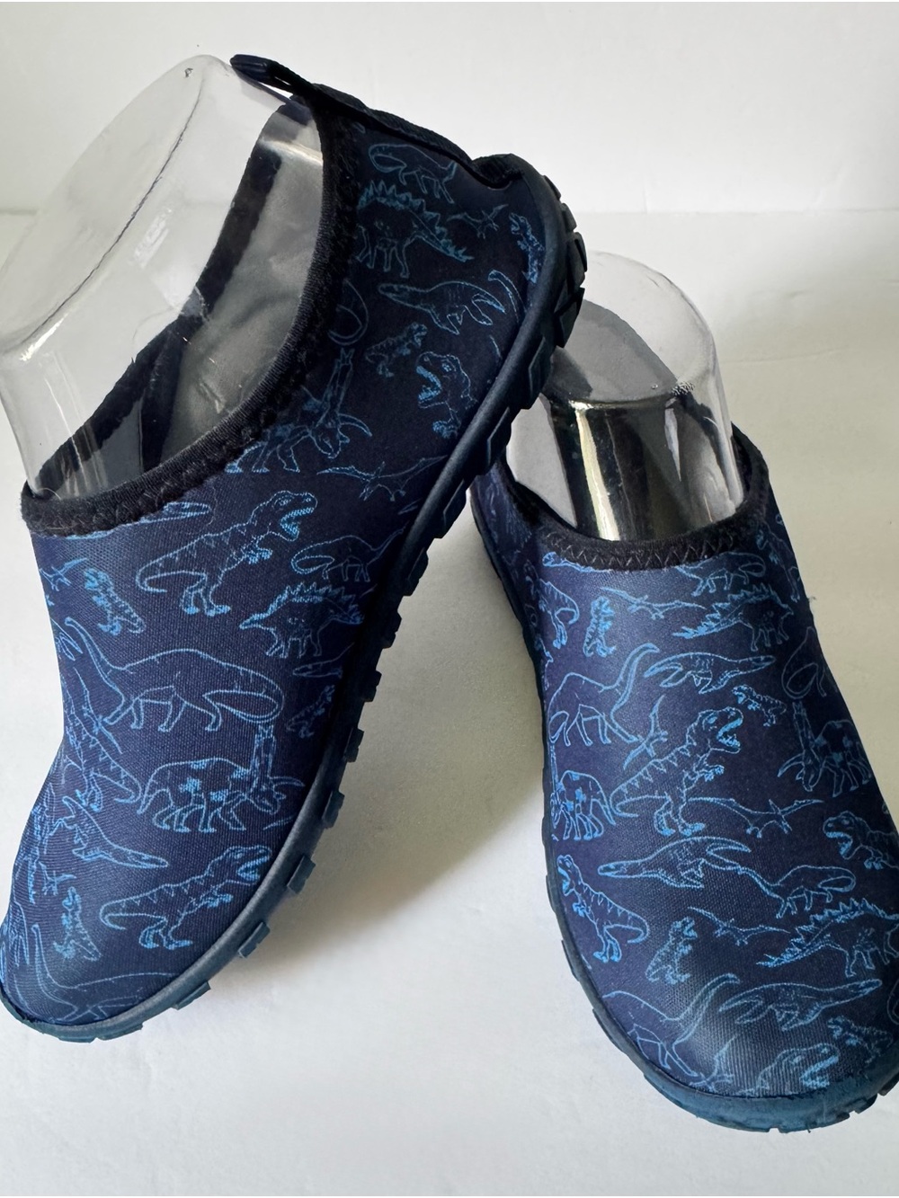 Racqua Water Shoes Kids Size 5.5 Blue Dinosaur Print Aqua Sock Swim Beach Pool